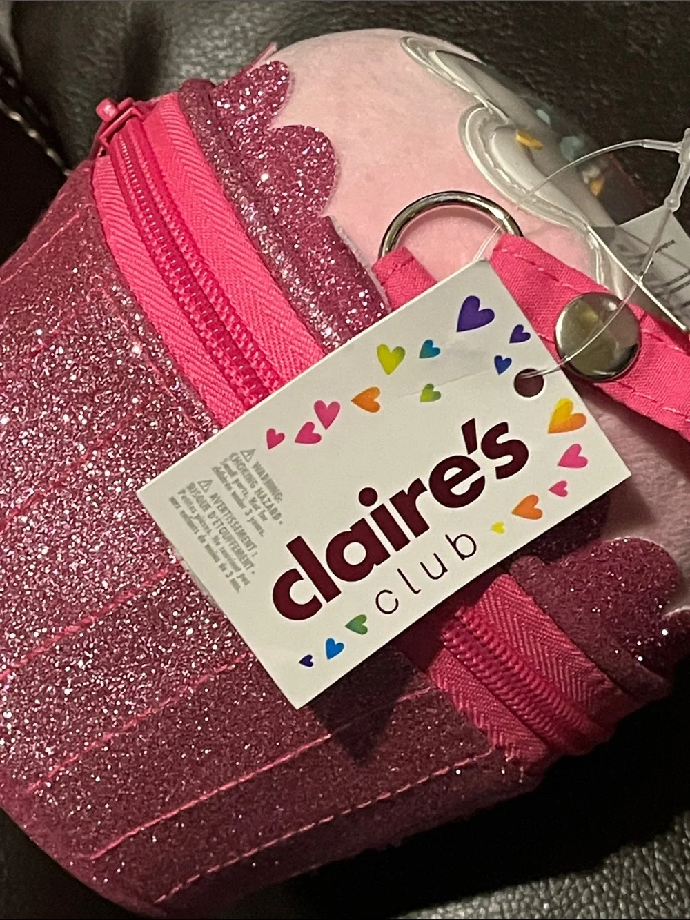 Claire’s Pink Cupcake Shaker Crossbody Purse Bag | NWT